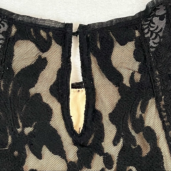 Chelsea and Violet XS Black Beige Lace Overlay Sleeveless Mini Dres - Picture 8 of 10